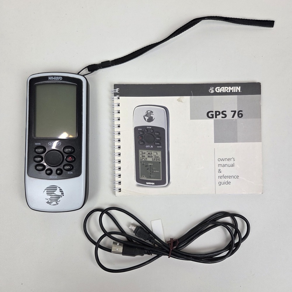 Garmin GPSMAP 76 Versatile Handheld GPS Tested And Working w/ Cable + Manual
